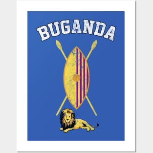 Buganda / Faded Vintage Style Flag Posters and Art